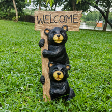 Load image into Gallery viewer, 75619-Q - Stacking Bears with Welcome Sign for Garden or Home
