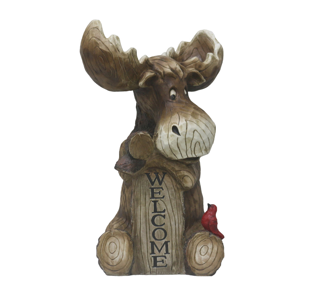 MOOSE WITH WELCOME SIGN
