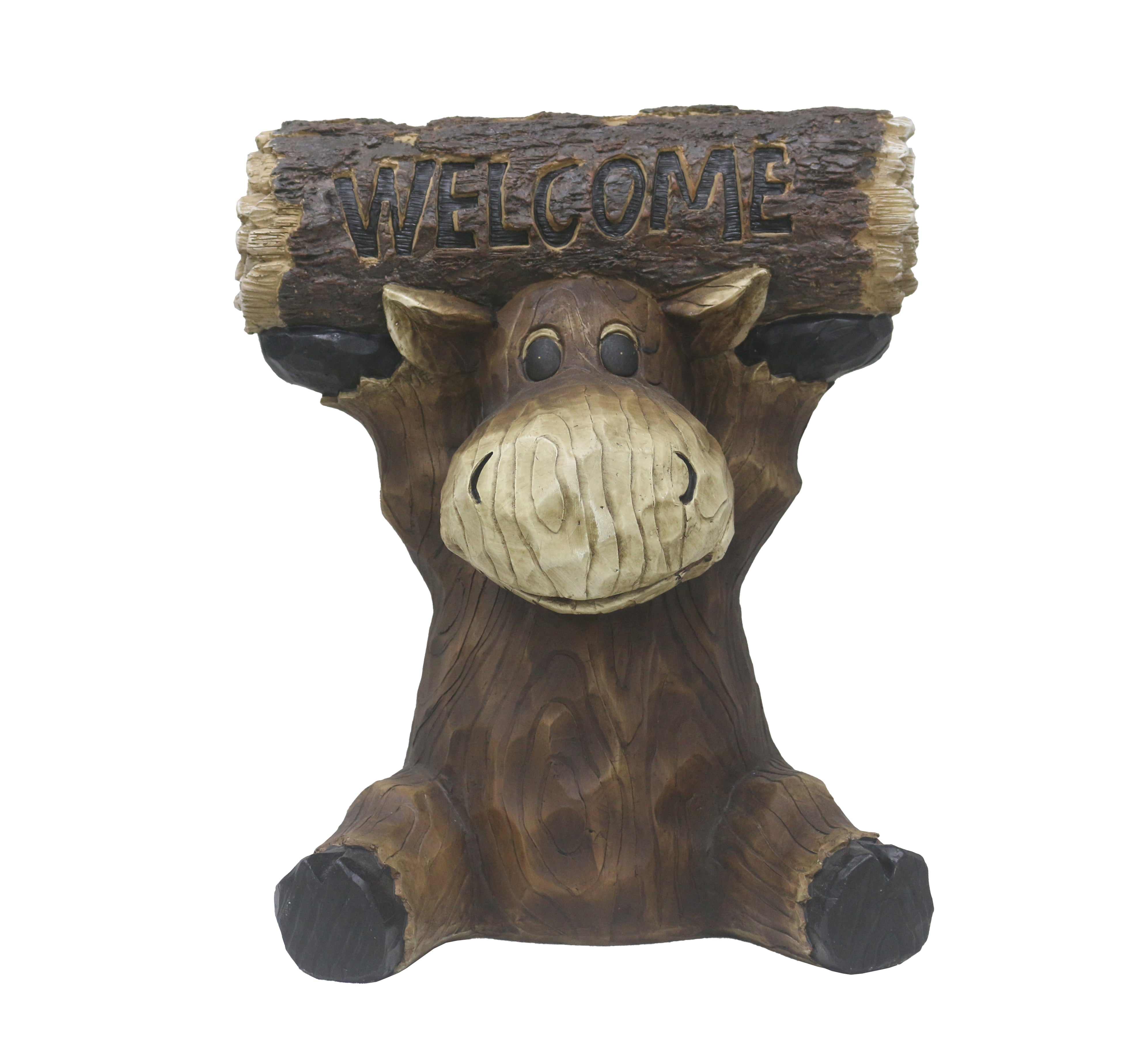 Moose Cub Holding Welcome Sign Garden Decor – Hi-Line Wholesale CA