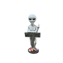 Load image into Gallery viewer, Alien Resin Statue W/Welcome Sign
