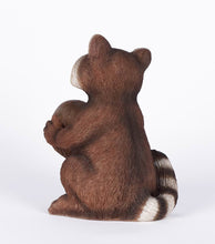 Load image into Gallery viewer, 75638-B - RACCOON-STACKING BY TREE TRUNK W/WELCOME SIGN (HI-LINE)
