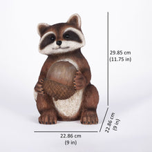 Load image into Gallery viewer, 75638-B - RACCOON-STACKING BY TREE TRUNK W/WELCOME SIGN (HI-LINE)
