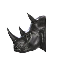 Load image into Gallery viewer, 75642-B - Rhinoceros Head Wall Mount Art Black Color
