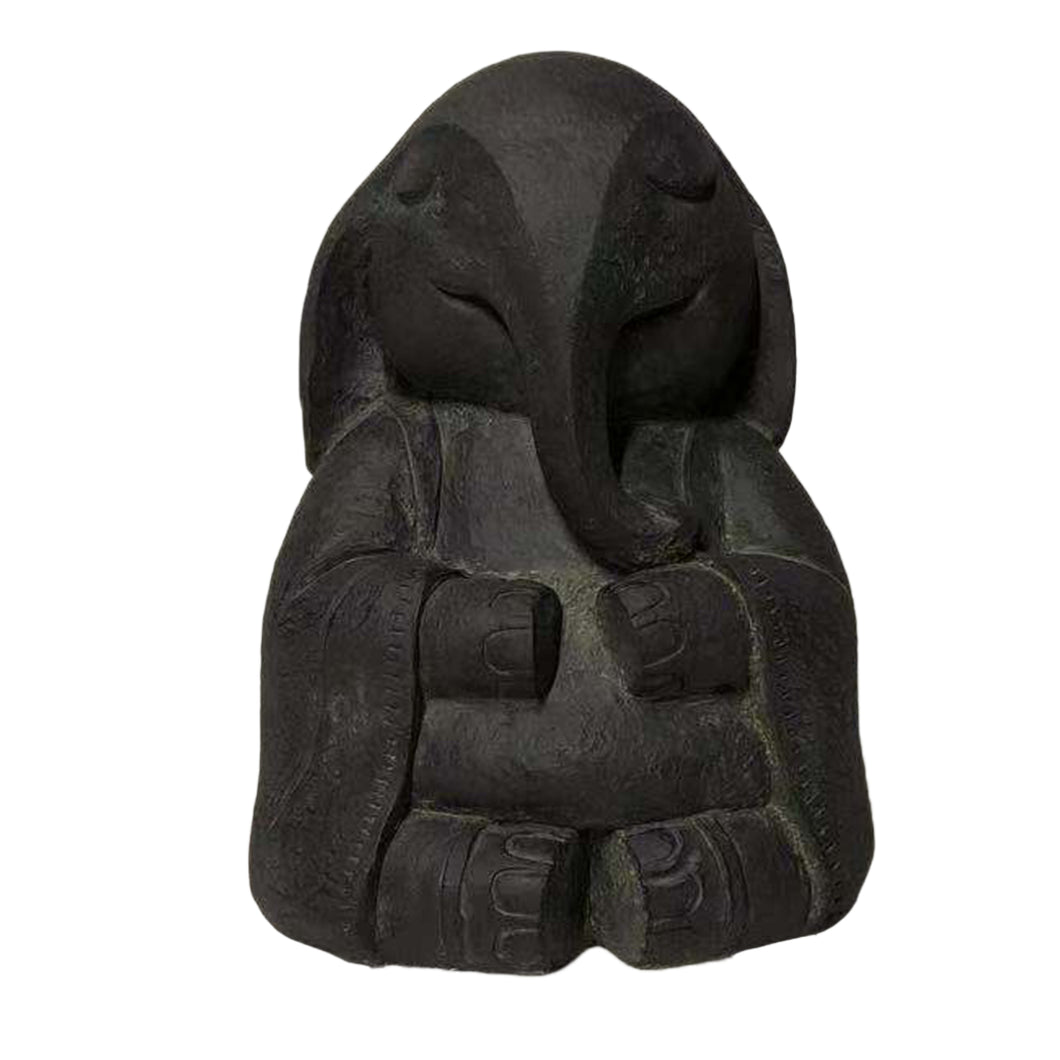 ZEN ELEPHANT BUDDHA - BLACK