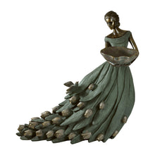 Load image into Gallery viewer, Lady in Tulip Dress Bird Feeder Statue
