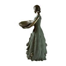 Load image into Gallery viewer, Lady in Tulip Dress Bird Feeder Statue
