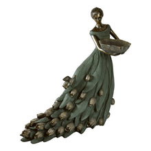 Load image into Gallery viewer, Lady in Tulip Dress Bird Feeder Statue
