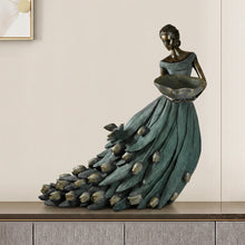 Load image into Gallery viewer, Lady in Tulip Dress Bird Feeder Statue
