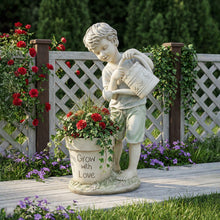 Load image into Gallery viewer, Boy with Watering Can Planter Statue
