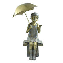 Load image into Gallery viewer, Girl with Umbrella Garden Statue
