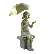 Load image into Gallery viewer, Girl with Umbrella Garden Statue
