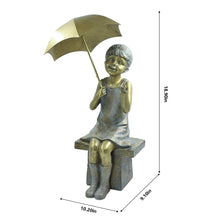 Load image into Gallery viewer, Girl with Umbrella Garden Statue
