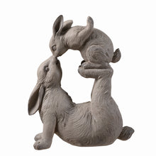 Load image into Gallery viewer, FLOCKED PLAYING BUNNY DAD AND BABY BG
