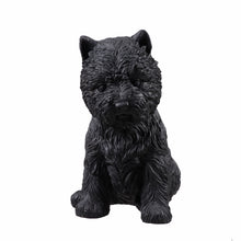 Load image into Gallery viewer, 77188-BK - White Terrier Flower Planter Black Plant Pot
