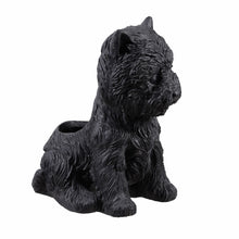 Load image into Gallery viewer, 77188-BK - White Terrier Flower Planter Black Plant Pot
