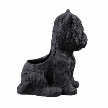 Load image into Gallery viewer, 77188-BK - White Terrier Flower Planter Black Plant Pot
