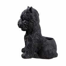 Load image into Gallery viewer, 77188-BK - White Terrier Flower Planter Black Plant Pot
