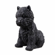 Load image into Gallery viewer, 77188-BK - White Terrier Flower Planter Black Plant Pot
