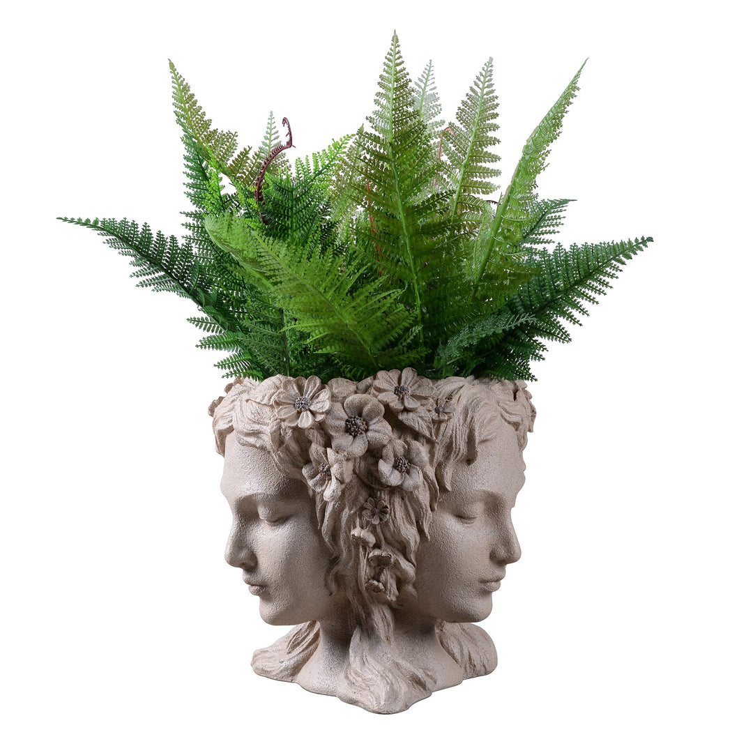 Lady Head Bust Flower Planter Plant Pot