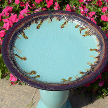 Load image into Gallery viewer, 78414-02 -  Ceramic Birdbath - Tranquil Blue Oasis
