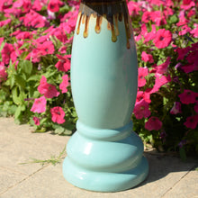 Load image into Gallery viewer, 78414-02 -  Ceramic Birdbath - Tranquil Blue Oasis
