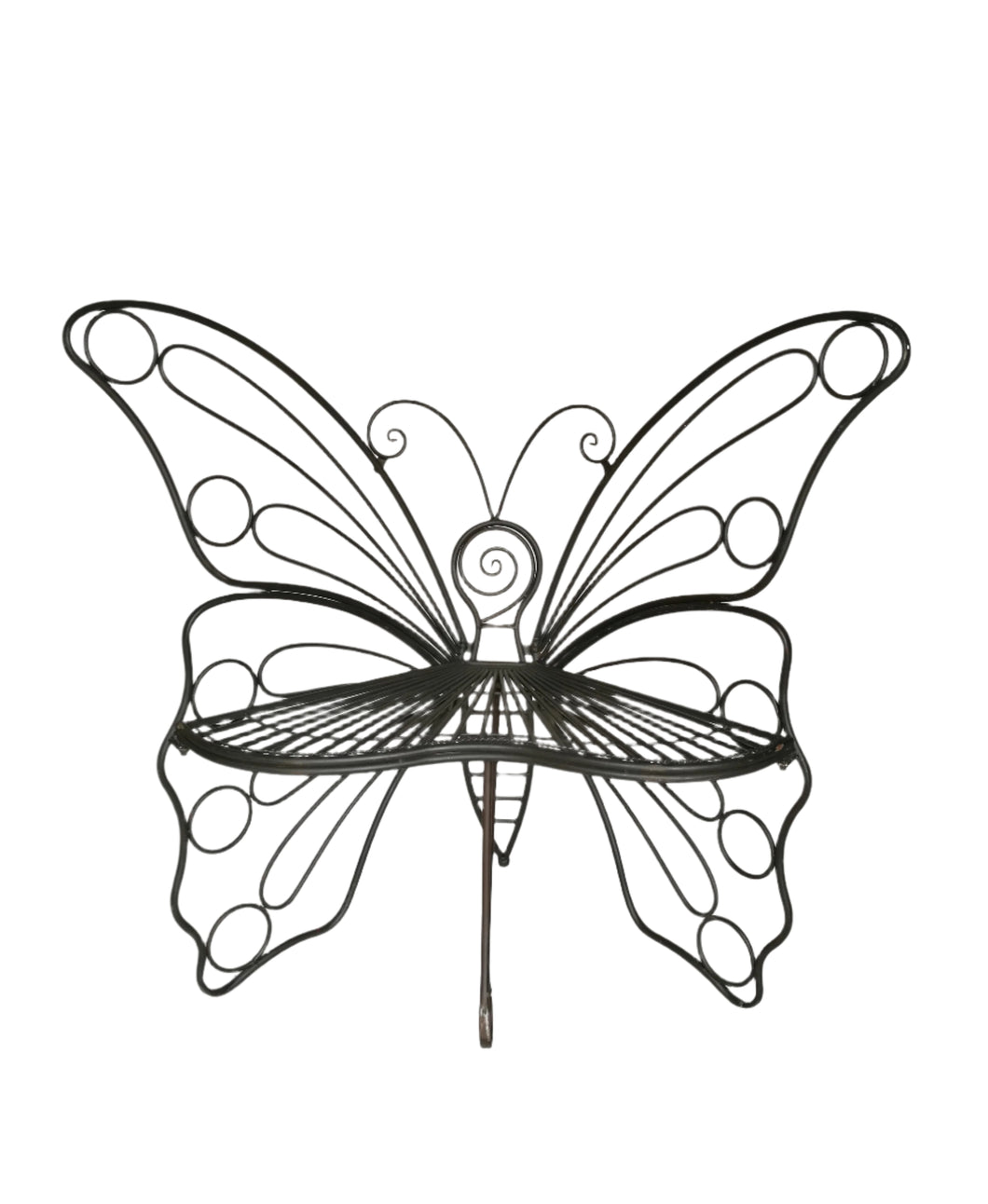 METAL GARDEN DECOR-BUTTERFLY CHAIR-ANTIQUE BLACK