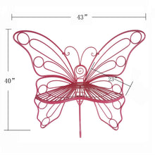 Load image into Gallery viewer, 78617-PK - METAL GARDEN DECOR-BUTTERFLY CHAIR-PINK
