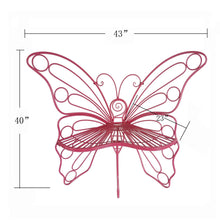 Load image into Gallery viewer, 78617-PK - METAL GARDEN DECOR-BUTTERFLY CHAIR-PINK
