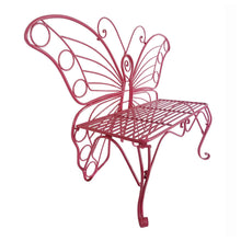 Load image into Gallery viewer, 78620-PK - METAL GARDEN DECOR-BUTTERFLY BENCH-PINK
