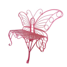 Load image into Gallery viewer, 78620-PK - METAL GARDEN DECOR-BUTTERFLY BENCH-PINK
