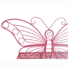 Load image into Gallery viewer, 78620-PK - METAL GARDEN DECOR-BUTTERFLY BENCH-PINK
