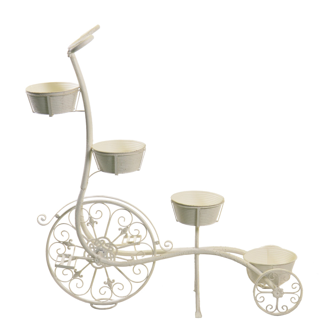 Metal Plant Stand-Tricycle W/4 Planters