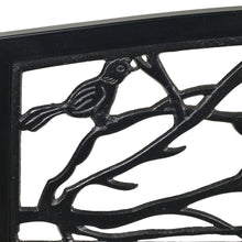 Load image into Gallery viewer, 78653-BK - GARDEN BENCH - BLACK - BIRDS AND BRANCHES BACKREST
