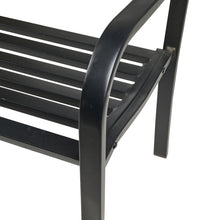 Load image into Gallery viewer, 78653-BK - GARDEN BENCH - BLACK - BIRDS AND BRANCHES BACKREST
