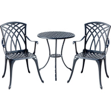 Load image into Gallery viewer, 78658-A-BK -  A Touch of Class- Black Cast Aluminium Bistro Set for Your Space
