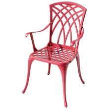 Load image into Gallery viewer, 78658-A-RD -  Radiant Red Relaxation- Cast Aluminium Bistro Set for Outdoor Living
