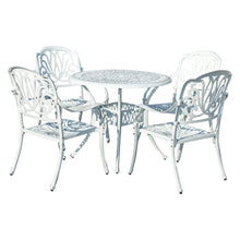 Load image into Gallery viewer, 78659-A-WT -  Elegant White- All-Weather Cast Aluminium Bistro Ensemble HI-LINE GIFT
