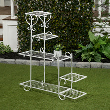 Load image into Gallery viewer, 78672-B-WT - 5 TIER PLANT STAND STEPS - WHITE
