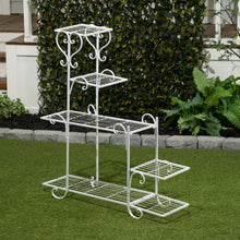 Load image into Gallery viewer, 78672-B-WT - 5 TIER PLANT STAND STEPS - WHITE
