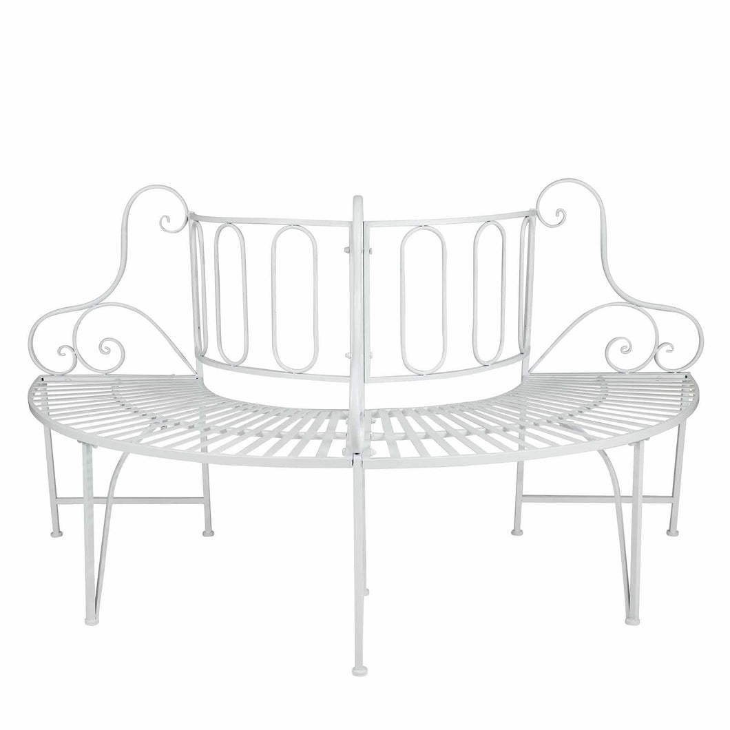 78676-WT - GARDEN BENCH - WHITE - TREE WRAP