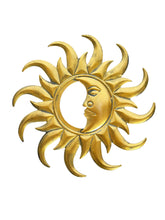 Load image into Gallery viewer, Metal Garden Decor-Golden Half Moon Sunface
