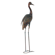 Load image into Gallery viewer, Metal Chrome Heron Decorative Garden Statue Set
