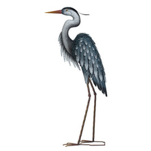 Load image into Gallery viewer, Metal Blue Heron Decorative Garden Statue
