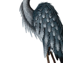 Load image into Gallery viewer, Metal Blue Heron Decorative Garden Statue
