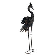 Load image into Gallery viewer, Metal Heron Decorative Garden Statue
