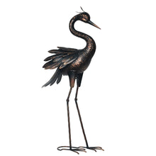 Load image into Gallery viewer, Metal Heron Decorative Garden Statue
