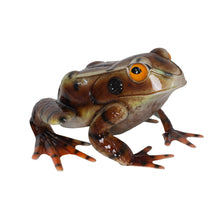 Load image into Gallery viewer, Metal Brown American Bullfrog Statue
