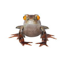 Load image into Gallery viewer, Metal Brown American Bullfrog Statue
