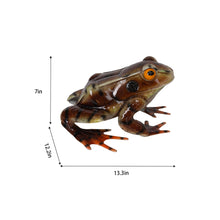 Load image into Gallery viewer, Metal Brown American Bullfrog Statue
