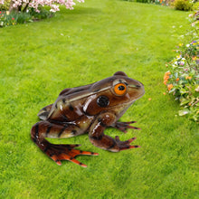 Load image into Gallery viewer, Metal Brown American Bullfrog Statue
